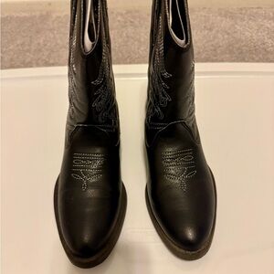 Deer Stags Black Western Kids Boots